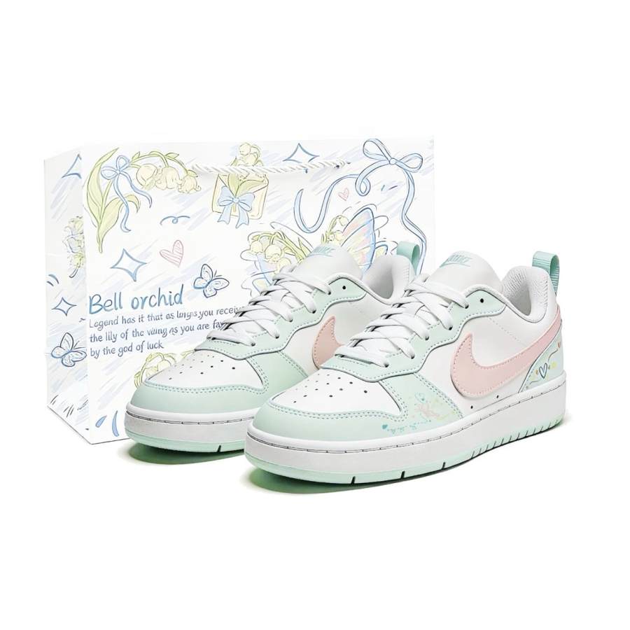 Nike Nike Court Borough Mint Milk Tea Leather Slip Resistant, Abrasion Resistant, Lightweight Low top Skateboard Shoes
