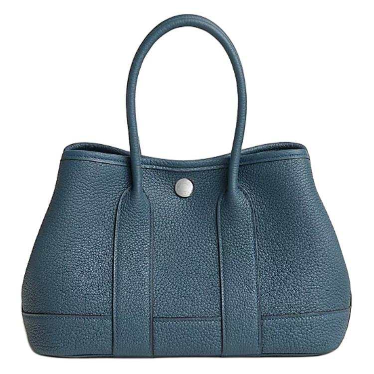 HERMES Neo Garden Negonda Calfskin Handbag Mini Women's N7 Bleu Tempête Storm Blue