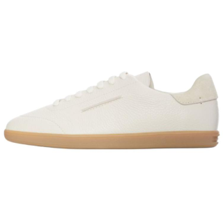 Ermenegildo Zegna Leather Low top Skateboard Shoes Men's Beige