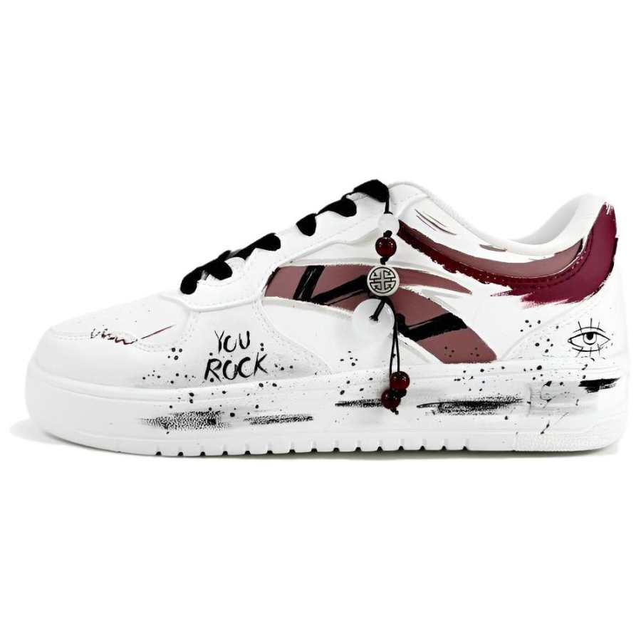 Anta Life Collection Red Ink Rhapsody Slip Resistant, Abrasion Resistant, Lightweight Low top Skateboard Shoes Unisex