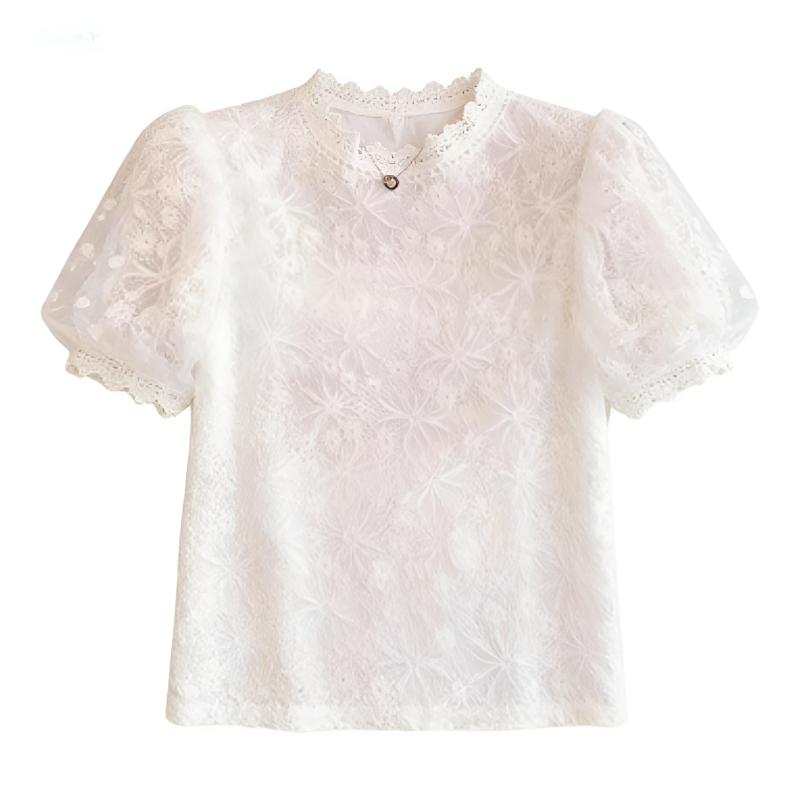 DUSHE Women's Apparel Top Lace T Shirt Women's