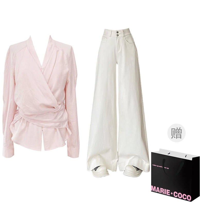 MARIE·COCO Casual Suits Women's V Neck Moderate