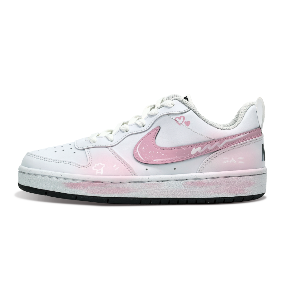 Nike Nike Court Borough Cherry Blossom Low top Kids' Skateboarding Shoes Light Pink Teenagers