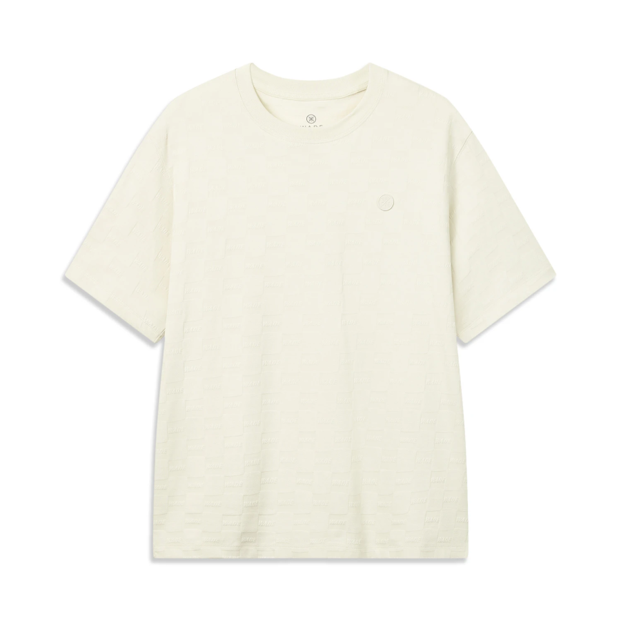 Li-Ning Li Ning T Shirts Men's Clam Pink Gray Crew Neck Moderate