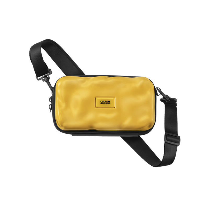 CrashBaggage CrashBaggage PC Crossbody Bag Small Unisex Silver/Black/Yellow