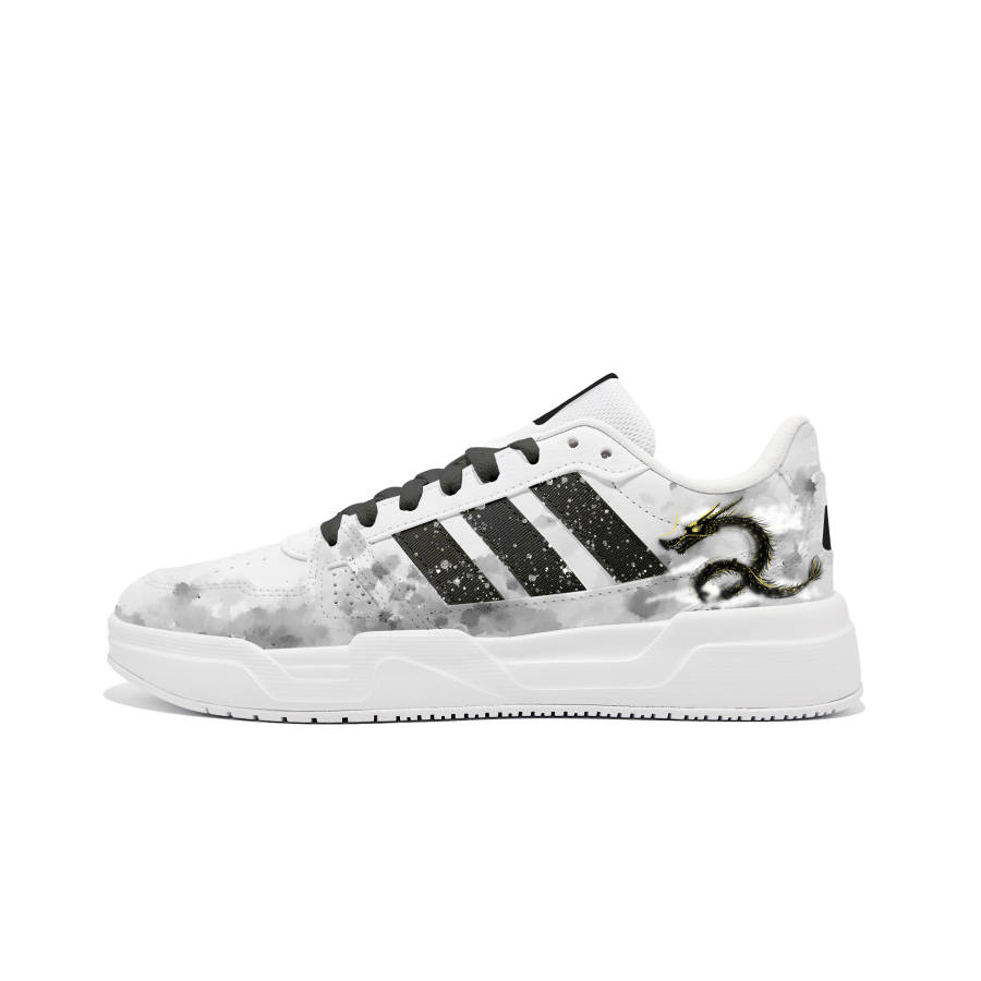 Adidas Adidas LITE BALLER Wandering In The Clouds Pu Low top Skateboard Shoes Unisex White Gray