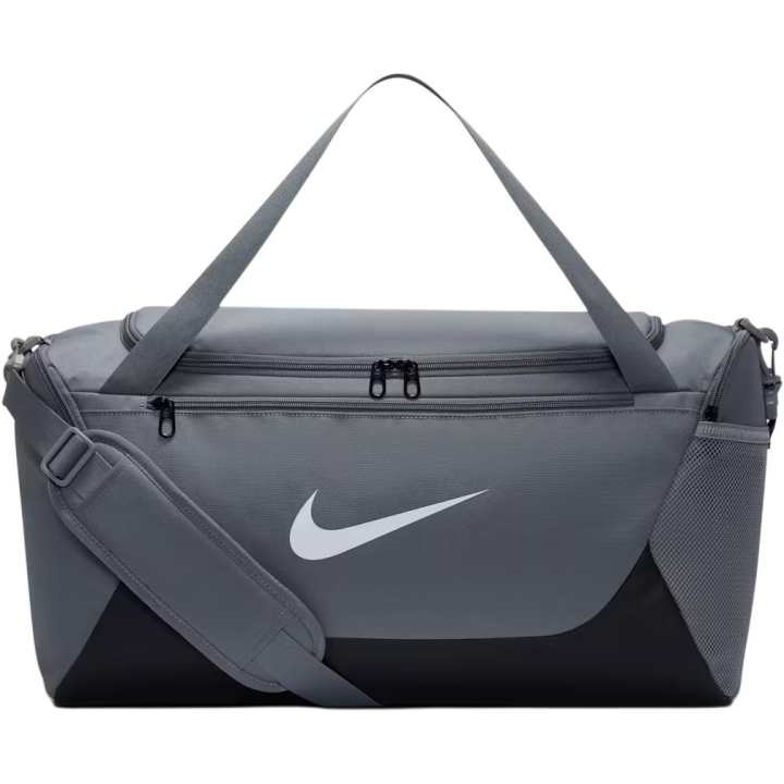 Nike Nike Brasilia 40L Polyester Travel Bag Unisex Smoke Gray & Black