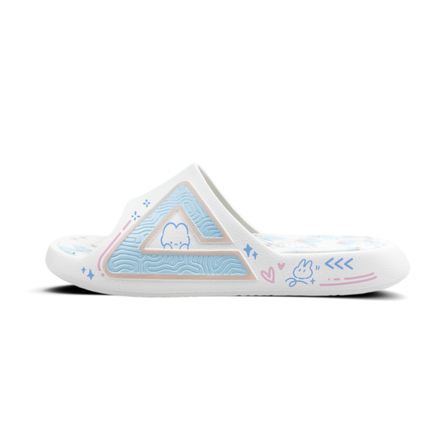 PEAK PEAK Statistic Sandals EVA Slide Slippers Unisex White Pink