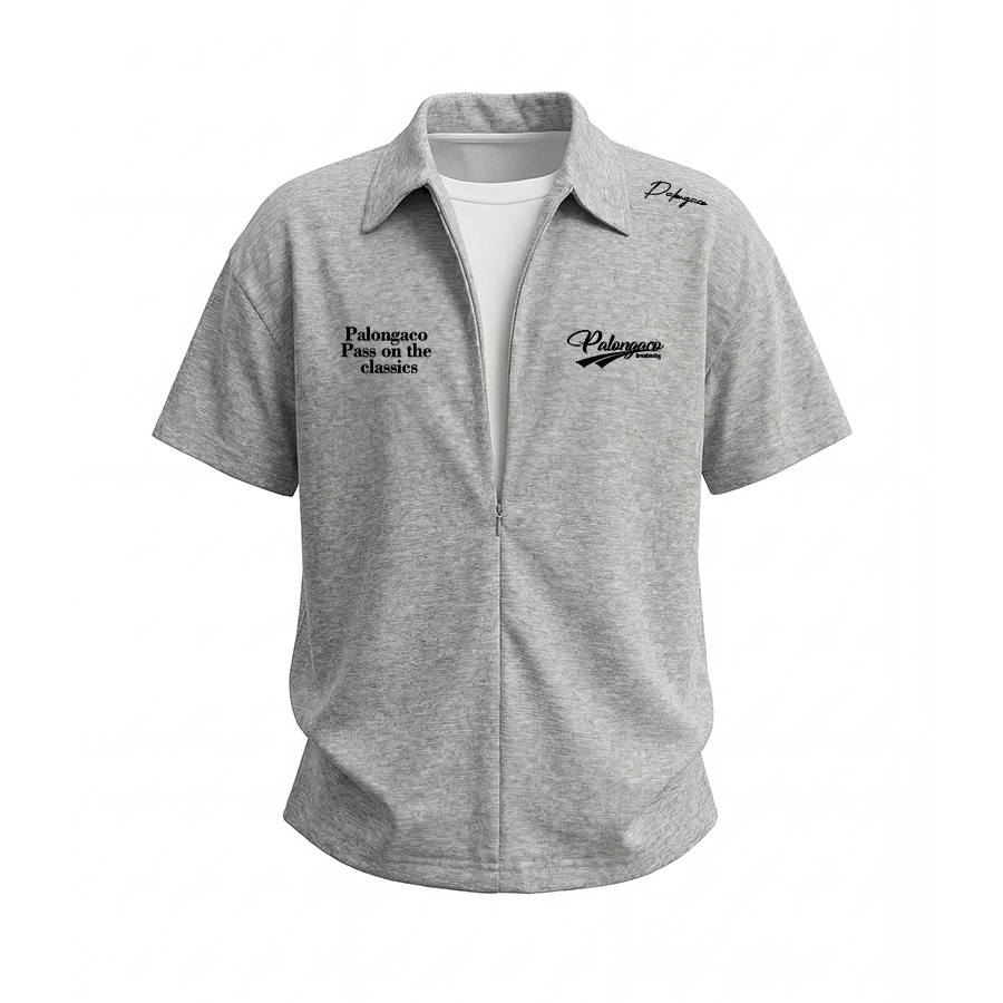 PAL ONGACO Polo Shirts Unisex Lapel Moderate Mock Two Piece