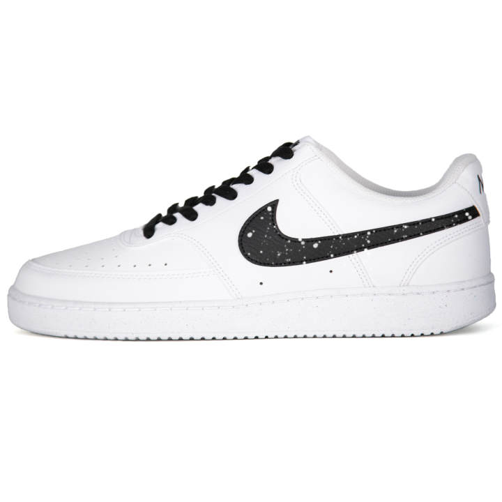 Nike Nike Court Vision Gothic Knight, Starry Sky Nike Abrasion Resistant Low top Skateboard Shoes Unisex White Red