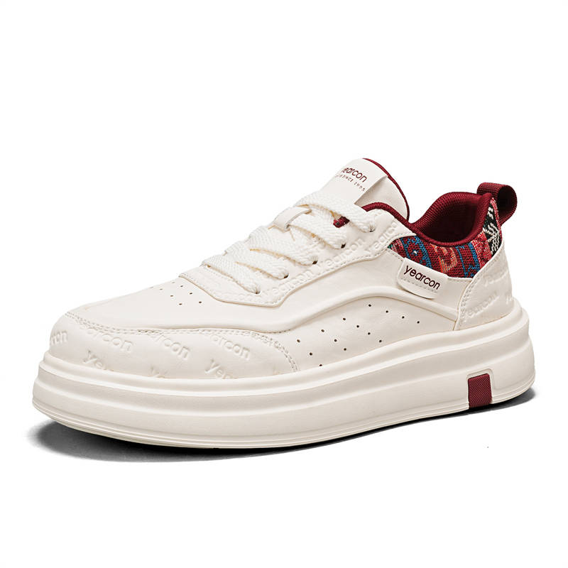 YEARCON YEARCON Skateboard Shoes Men's Low Top White/Red