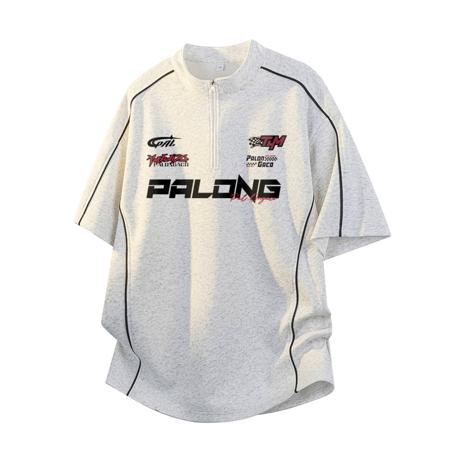 PAL ONGACO T Shirts Unisex Henry Collar Moderate Heavyweight