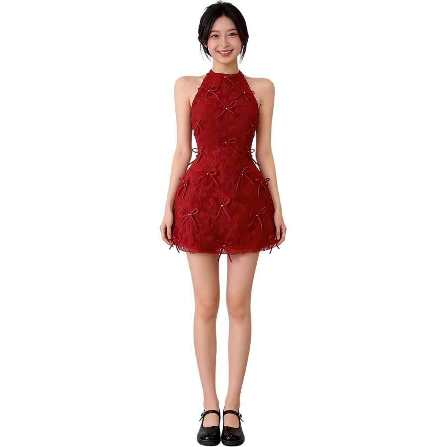 JBBCN Sleeveless Dresses Women's Red Moderate Short