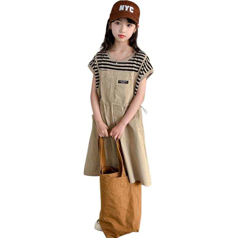 PLANDOO Kids Two Piece Skirt Sets Crew Neck Moderate Mid Length