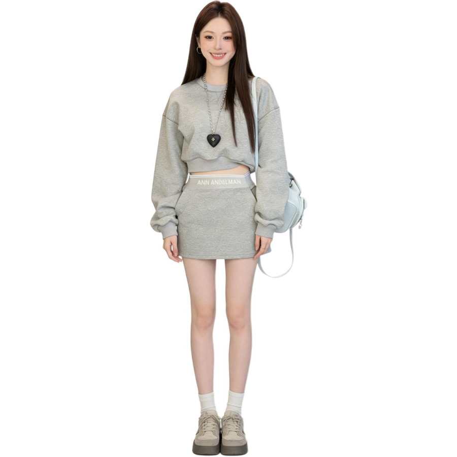JBBCN Two Piece Skirt Sets Women's Crew Neck Moderate Short