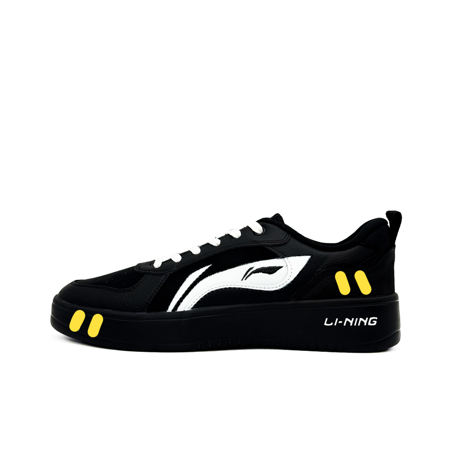 Li-Ning Li Ning Wheat Age Yellow Dot Height Increasing Abrasion Resistant Breathable Slip Resistant Low top Skateboard Shoes
