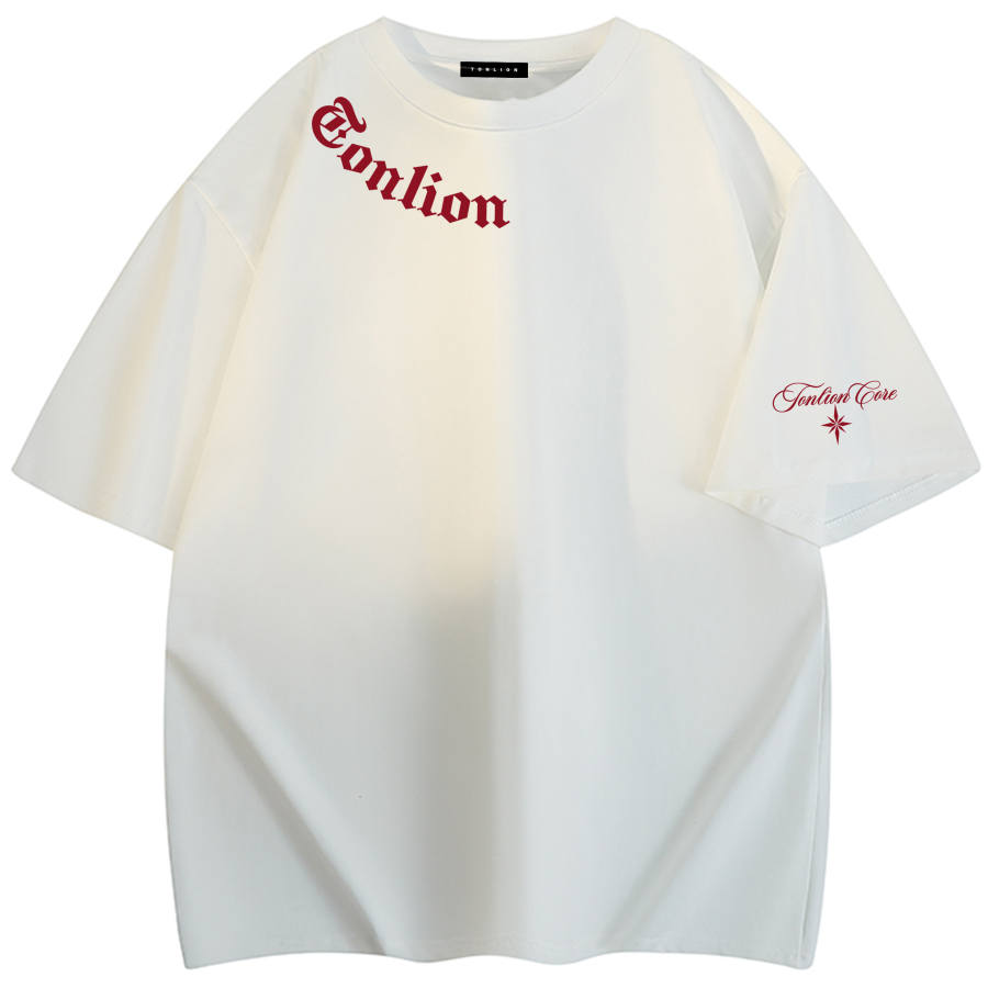 Tonlion T Shirts Unisex Crew Neck Moderate Straight Fit