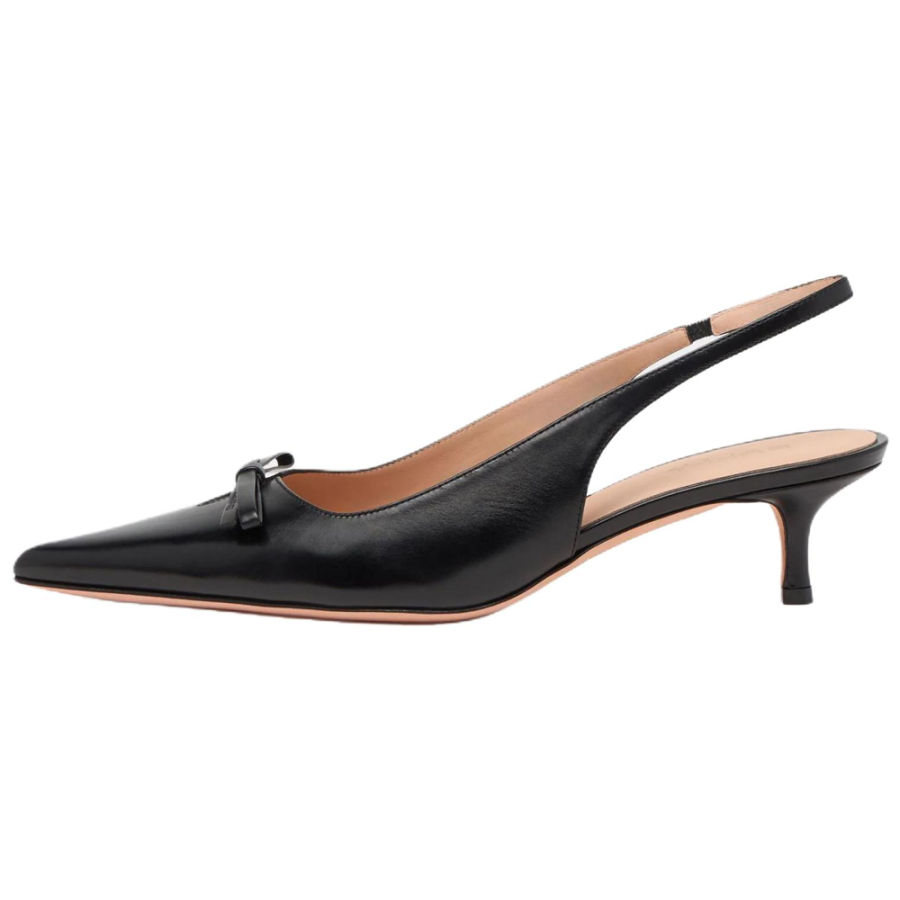 BALLY Nadel Leather Slim Heel High Heels Women's Black