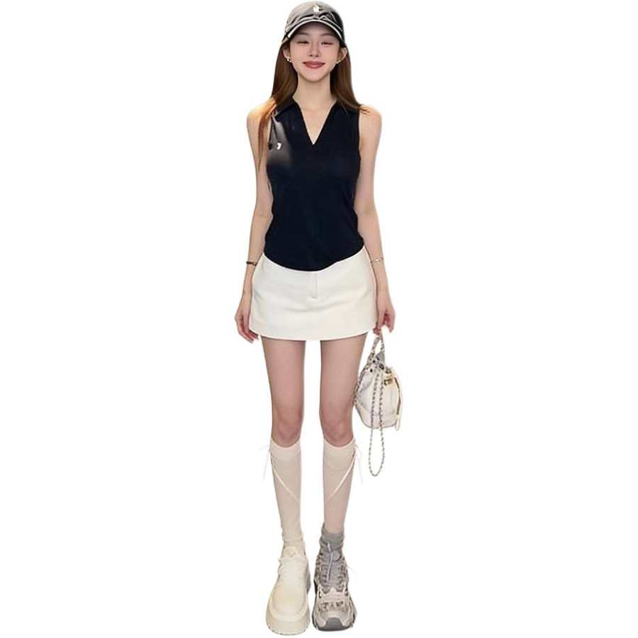JBBCN Two Piece Skirt Sets Women's V Neck Moderate Short