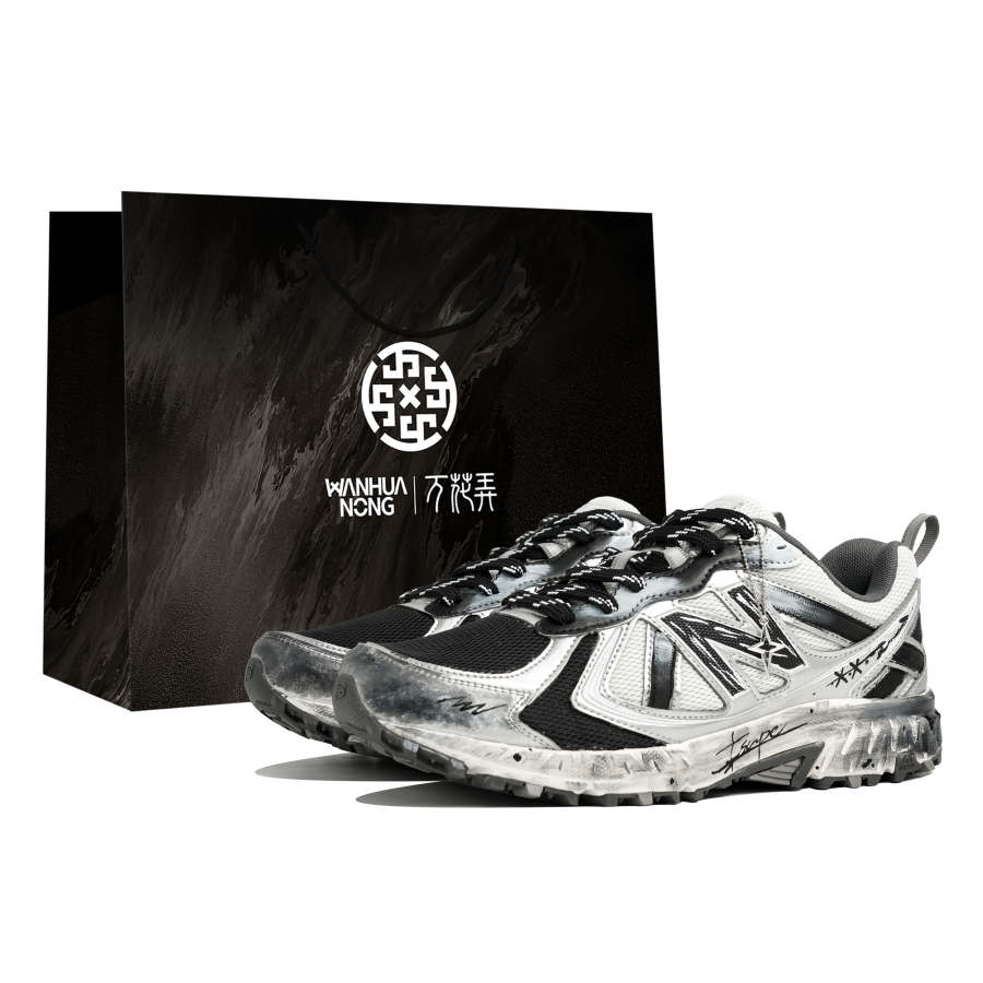 New Balance New Balance NB 410 V5 Cushioning Abrasion Resistant Low top Running Shoes Unisex Silver Black