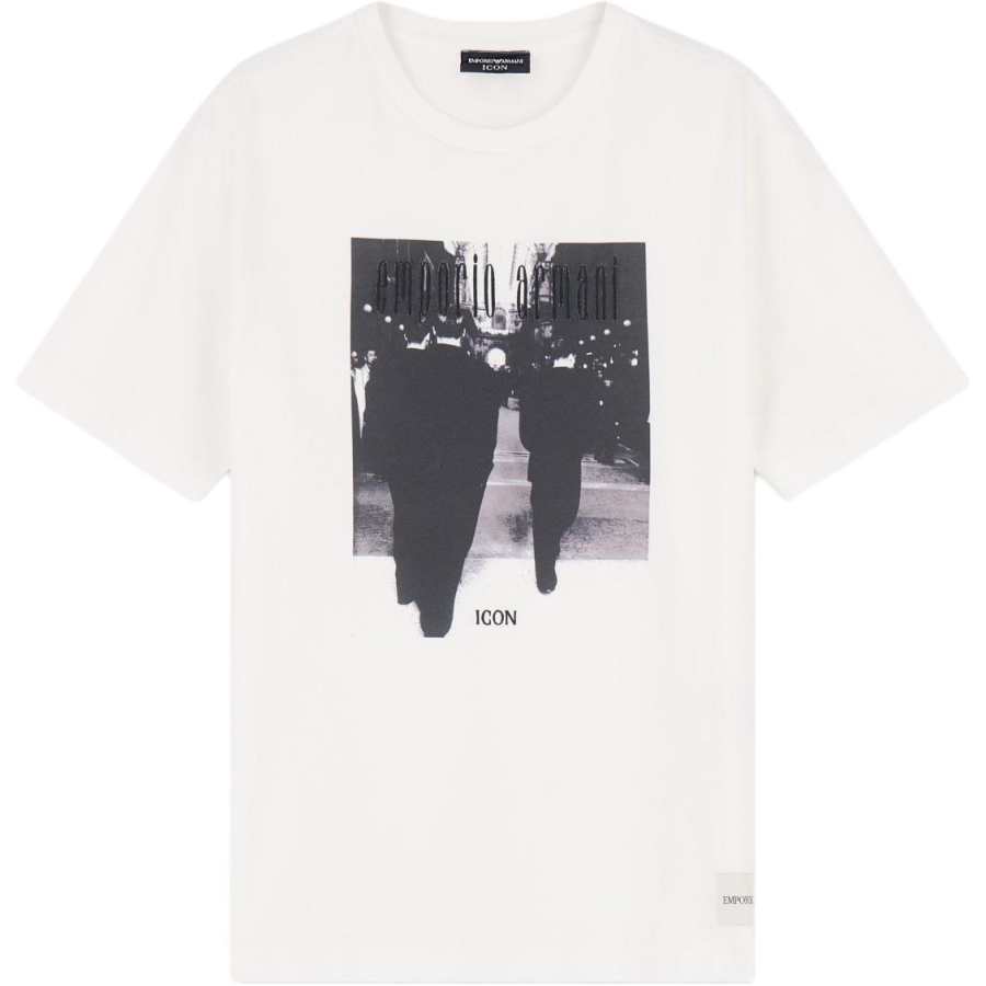 EMPORIO ARMANI T Shirts Men's White Crew Neck Moderate