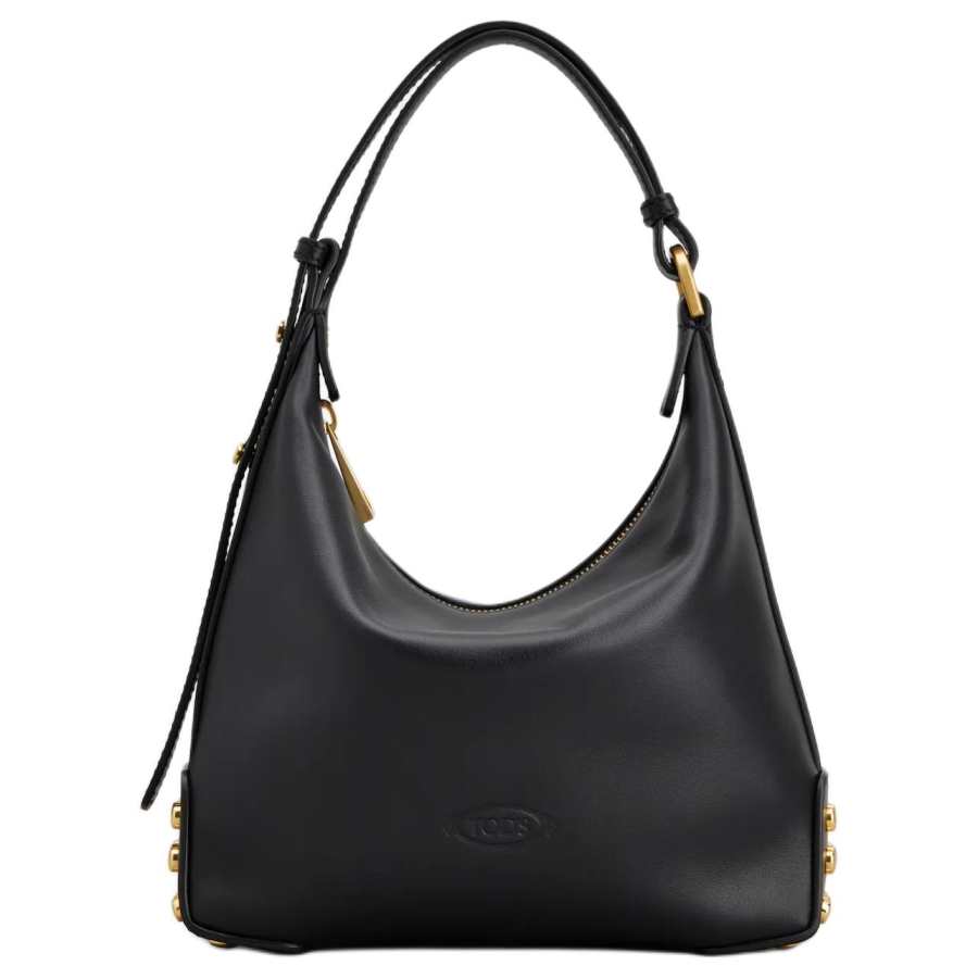 TOD'S Cow Leather Shoulder Bag Mini Women's Black