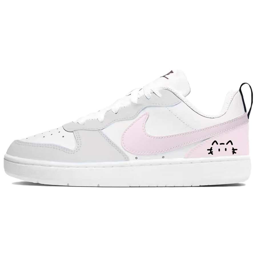 Nike Nike Court Borough Leather Slip Resistant Cushioning Abrasion Resistant Low top Skateboard Shoes Women's Light Pink