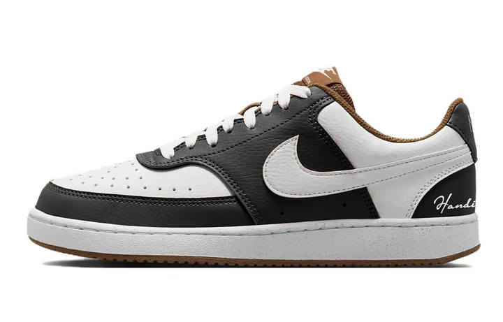 Nike Nike Court Vision Abrasion Resistant Slip Resistant Low top Skateboard Shoes Women's Black White Brown