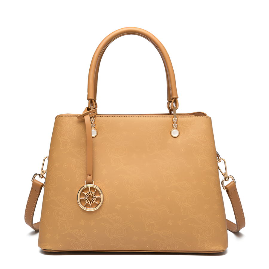 PAYOT Synthetic Leather Handbag Women's Apricot