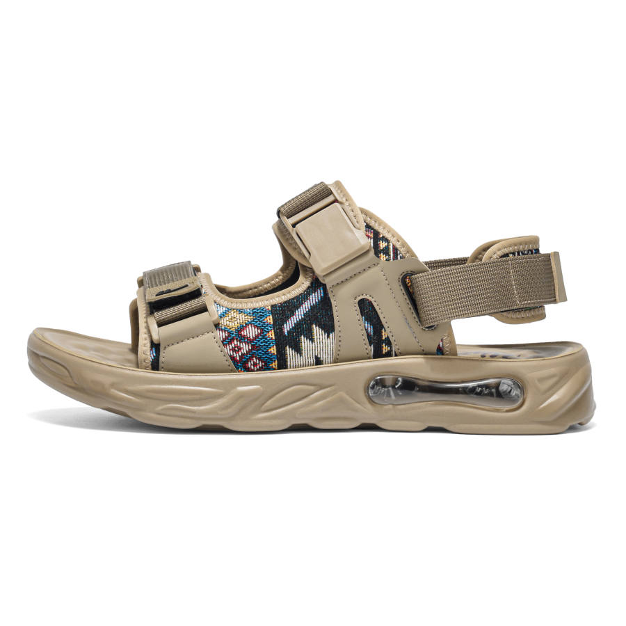 WARRIOR WARRIOR Beach Sandals Men's Khaki Black, Black Yellow Blue