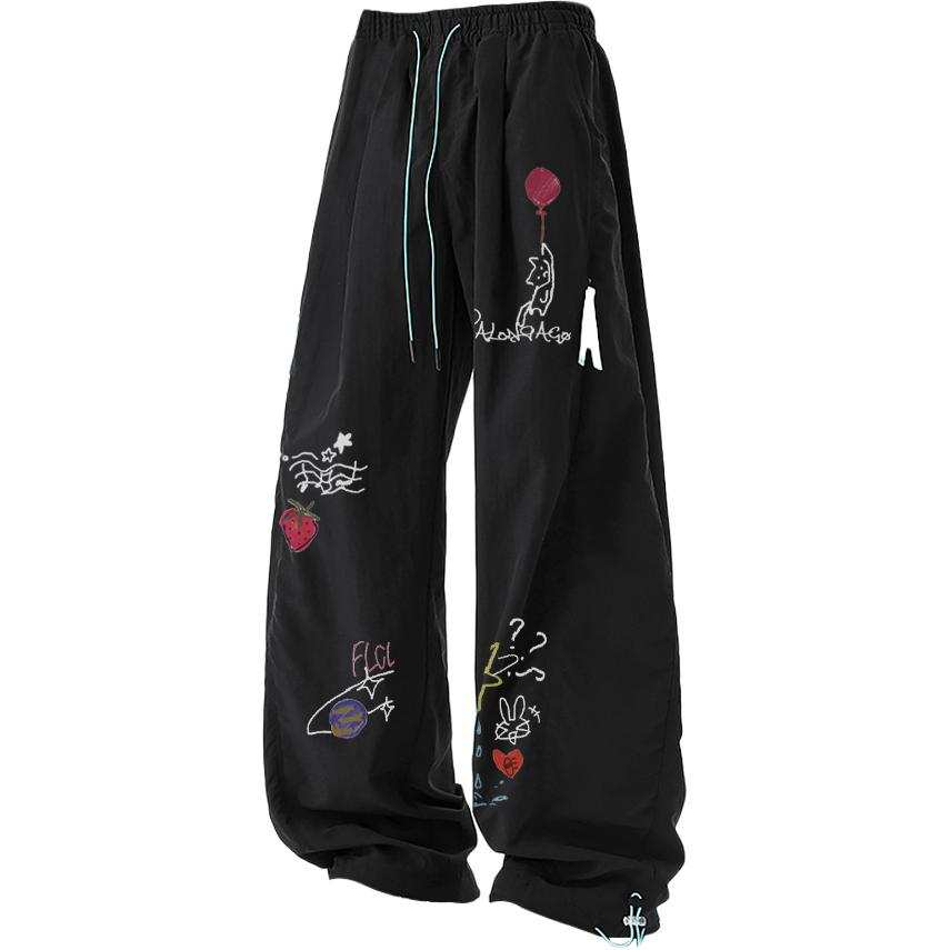 PAL ONGACO Casual Pants Unisex Moderate Straight Fit Pants