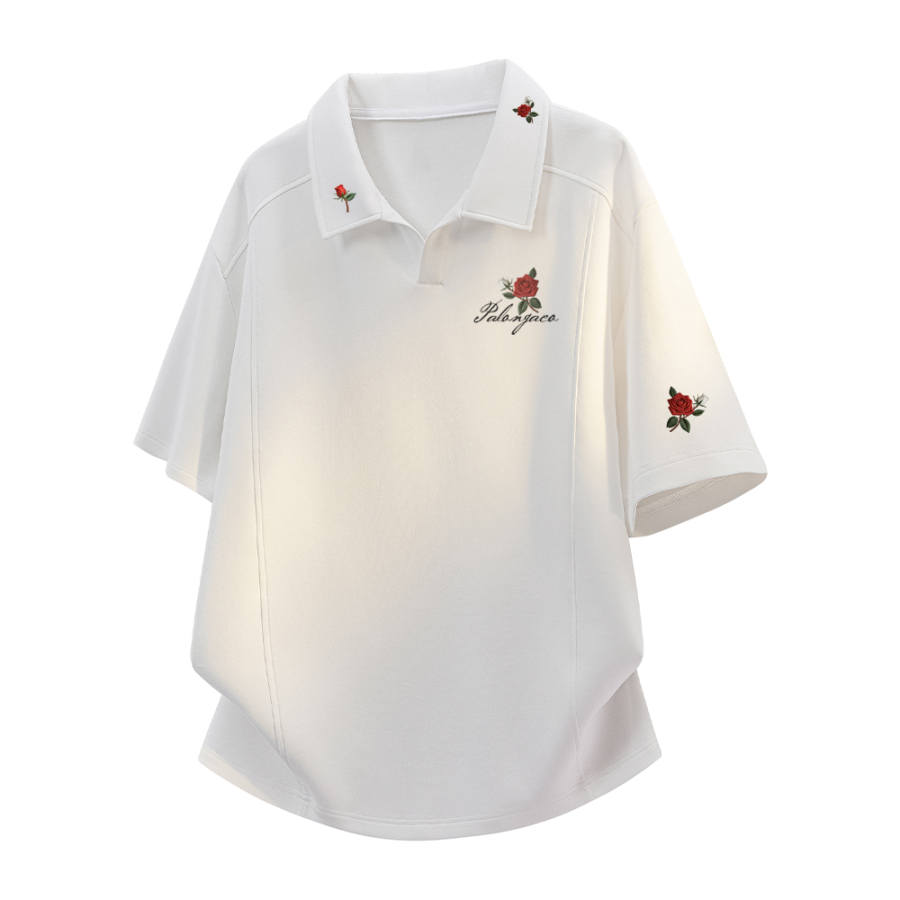 PAL ONGACO Polo Shirts Unisex Polo Collar Moderate Straight Fit