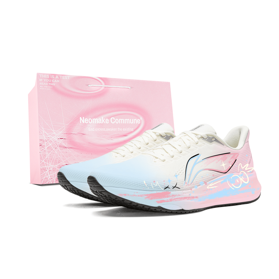 Li-Ning Li Ning Red Hare 9 Running Shoes Unisex Low Top Pink Blue White Gradient Colorway
