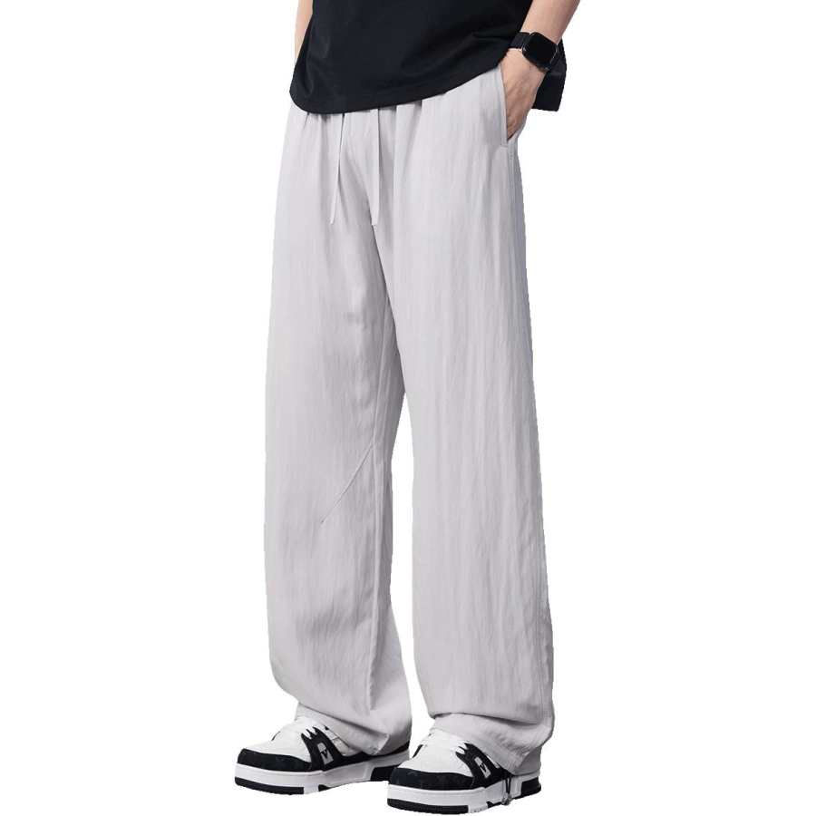 Tonlion Casual Pants Unisex Moderate Wide Leg Pants
