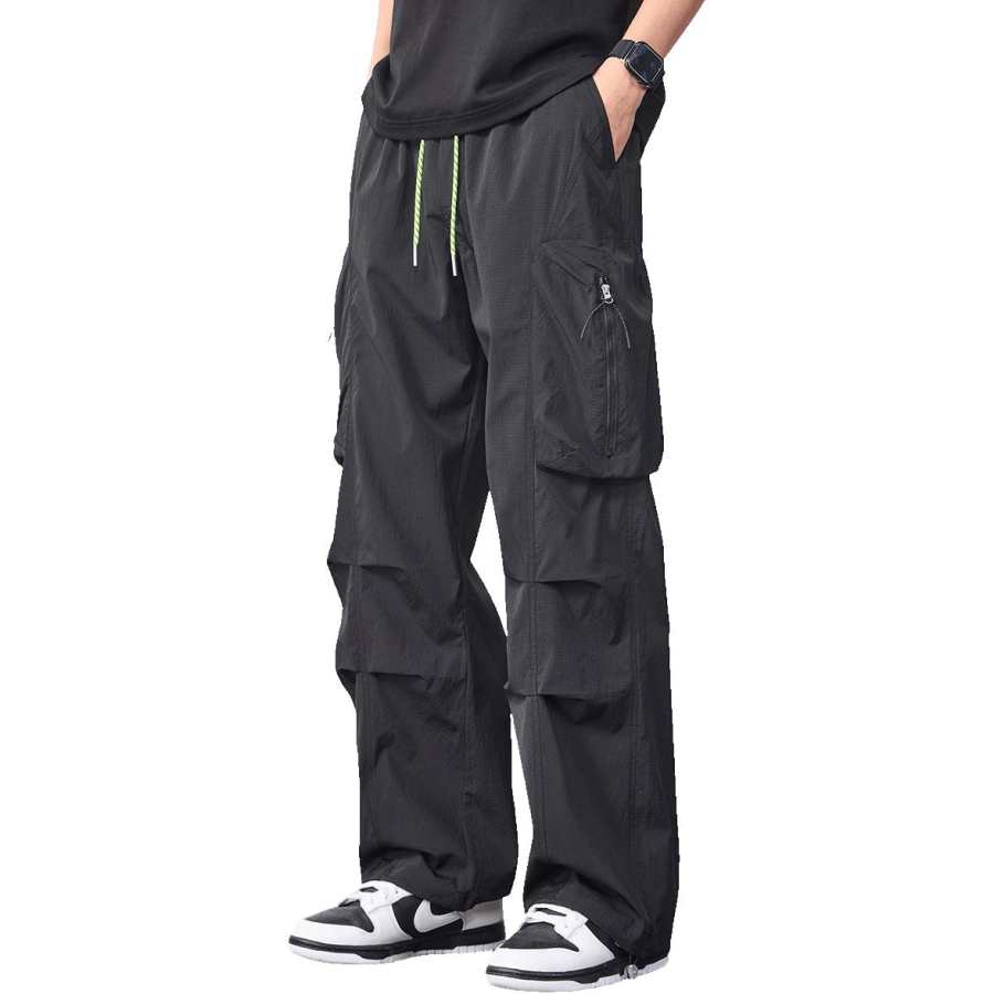 Tonlion Casual Pants Unisex Moderate Cargo Pants