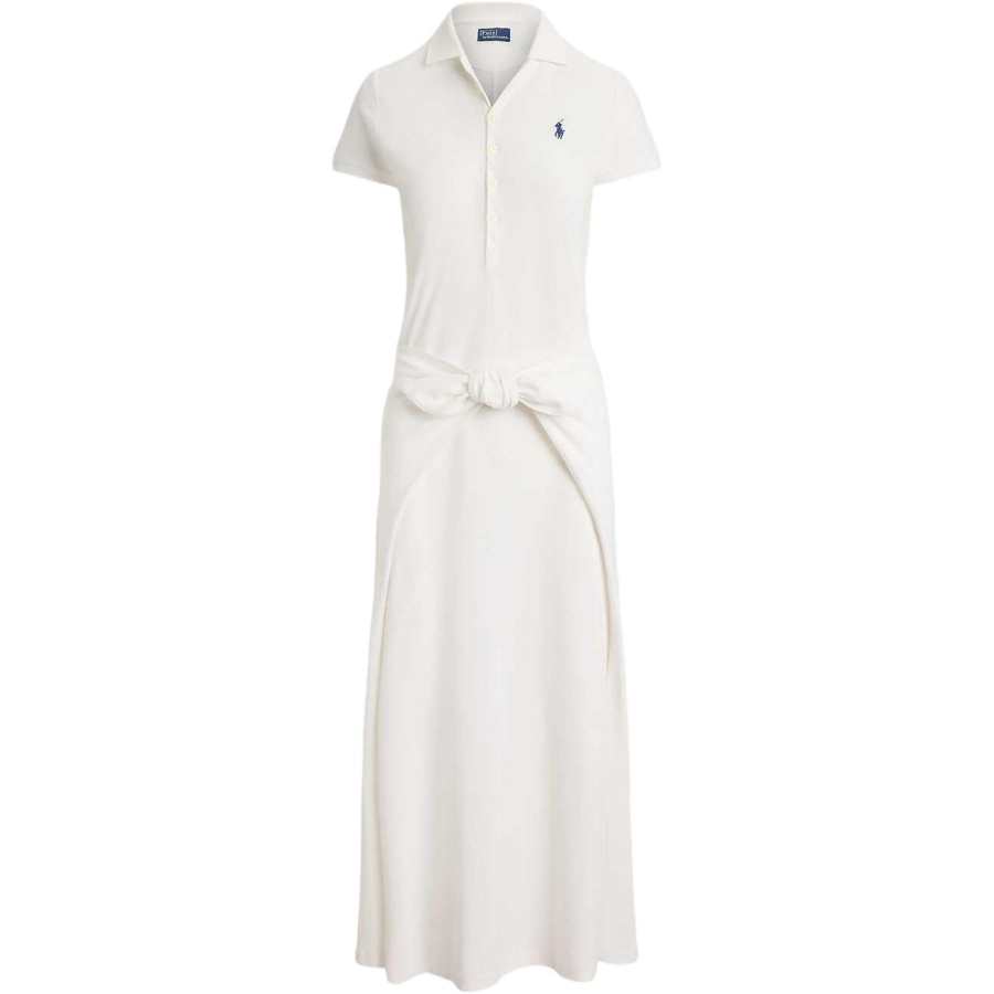 Polo Ralph Lauren SS26 Short Sleeved Dress Women's White
