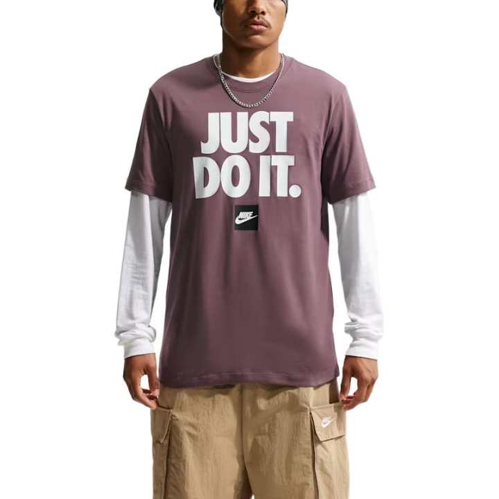 Nike Nike Sportswear T Shirts Men's Tattoo Purple Crew Neck