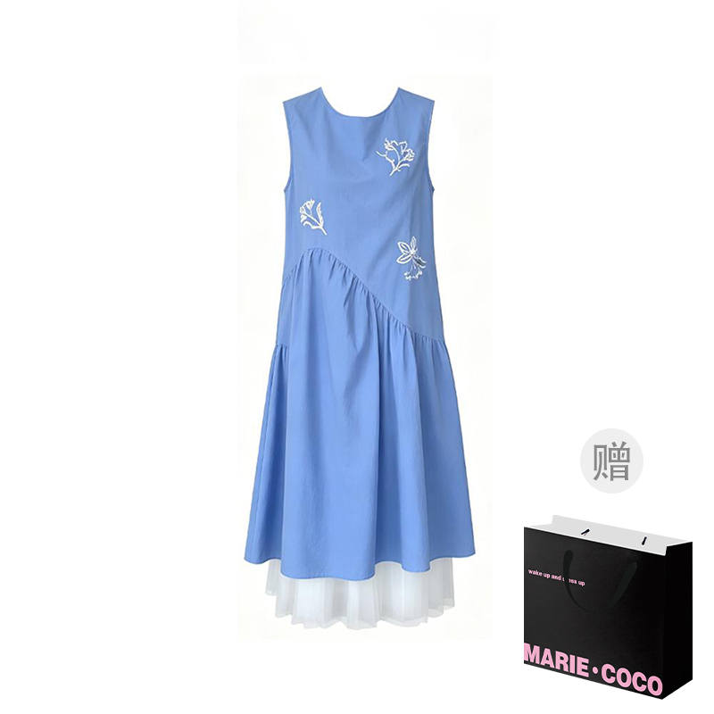 MARIE·COCO Sleeveless Dresses Women's Dress Crew Neck Moderate Long