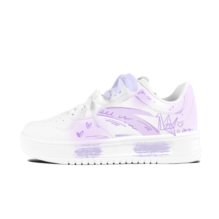 Anta Easy Kite, Purple Abrasion Resistant Slip Resistant Skateboard Shoes Unisex
