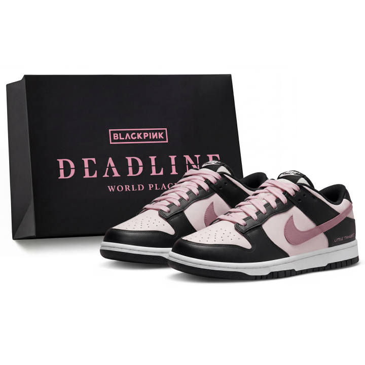 Nike Nike Dunk 'BlackPink Raspberry Pink Lychee Abrasion Resistant Low top Skateboard Shoes Unisex Black Pink