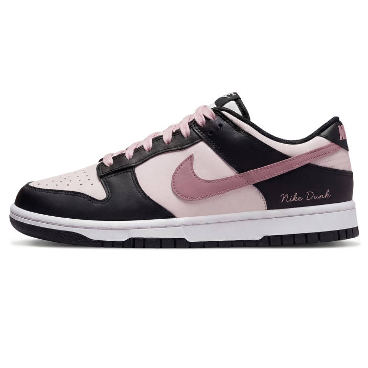 Nike Nike Dunk 'BlackPink Cold Brew Pink Peach Abrasion Resistant Low top Skateboard Shoes Unisex Black Pink