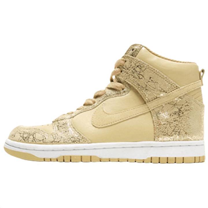 Nike Nike Dunk High top Skateboard Shoes Women's Gold