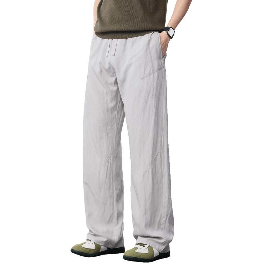 Tonlion Casual Pants Unisex Moderate Wide Leg Pants
