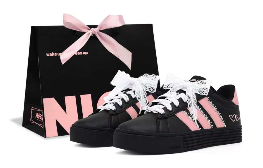 Adidas Adidas Daily Shell Head, Lace Leather Lightweight Low top Skateboard Shoes Unisex Pink 4.0