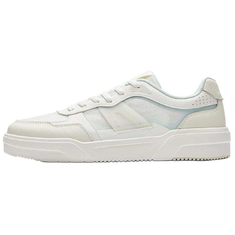 Anta Caramel Textile, Synthetic Leather Low top Skateboard Shoes Women's White Yellow Green