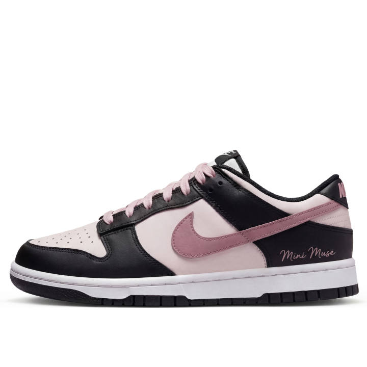 Nike Nike Dunk 'BlackPink Black Rose Grapefruit Powder Slip Resistant Low top Skateboard Shoes Unisex Black Pink