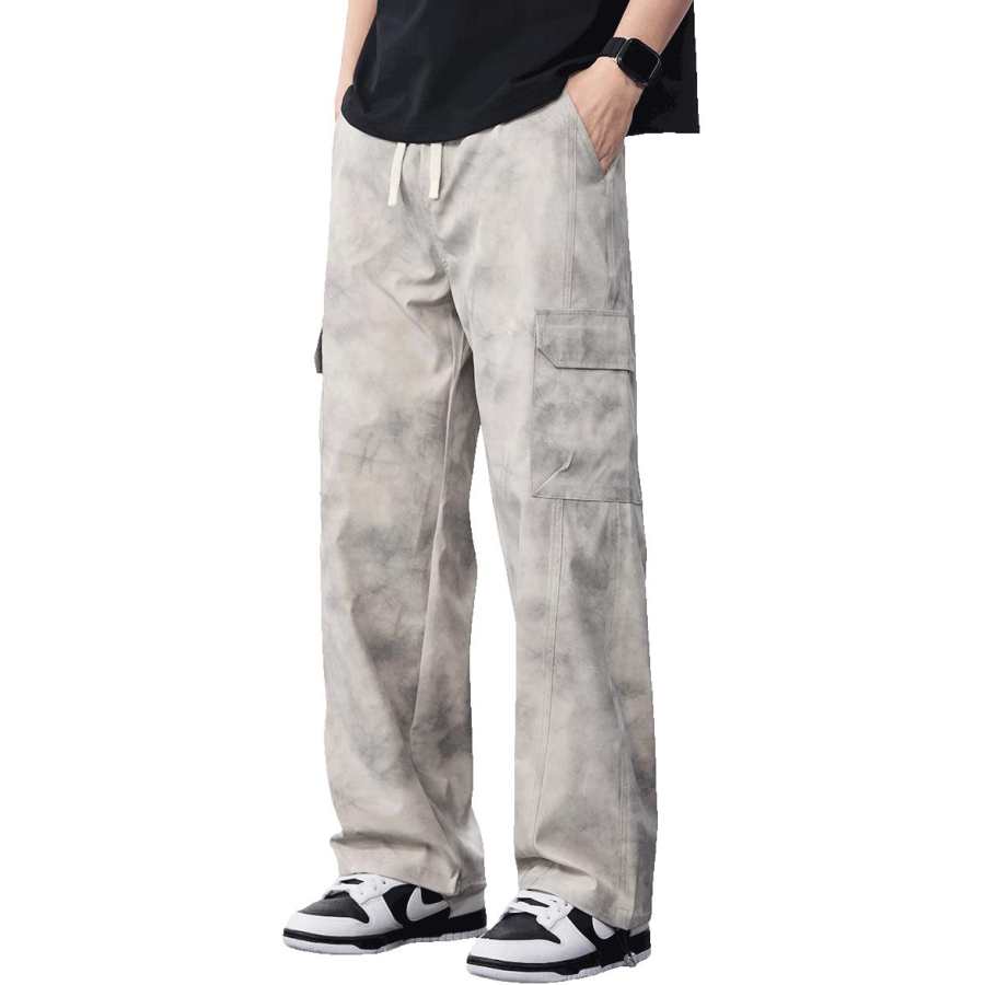Tonlion Casual Pants Unisex Moderate Wide Leg Pants