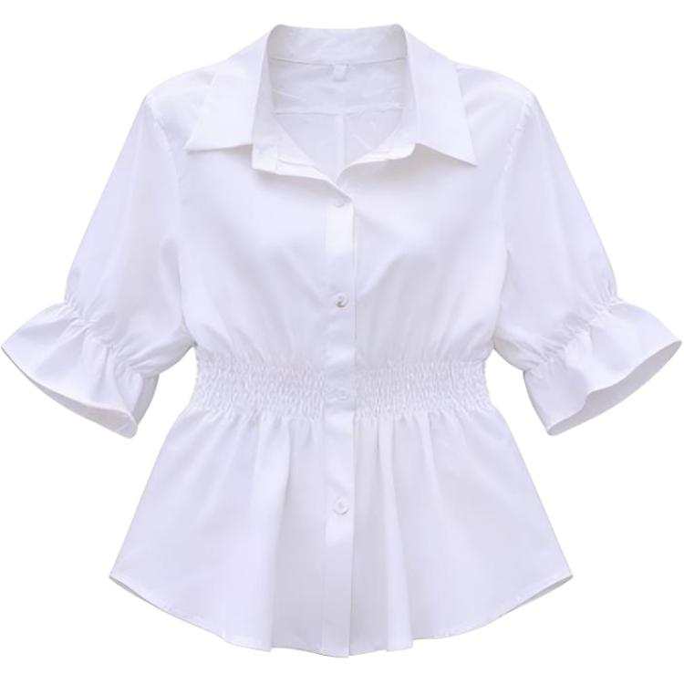 DUSHE Women's Cinched Waist Shirt Women's