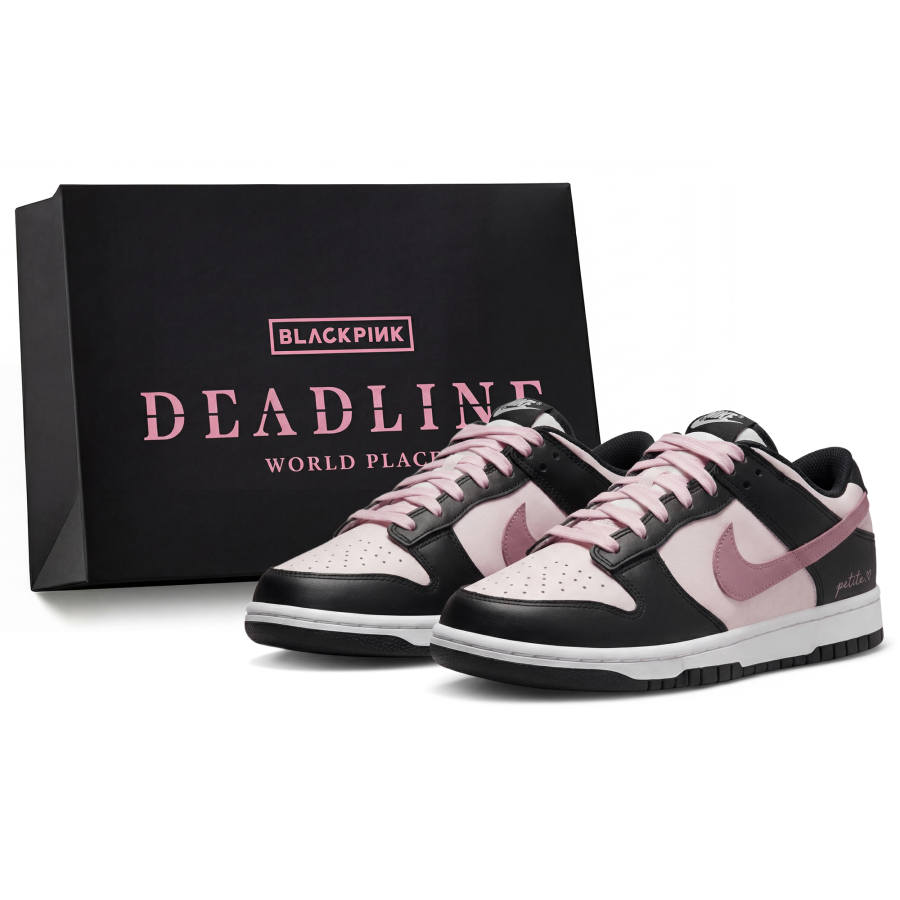 Nike Nike Dunk 'BlackPink Sugar Mist Berry Ice Abrasion Resistant Low top Skateboard Shoes Unisex Black Pink