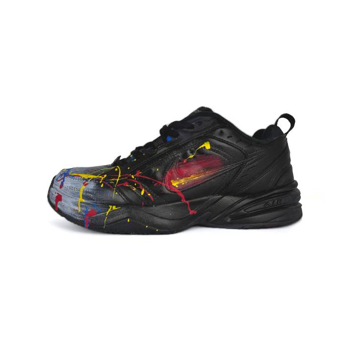 Nike Nike Air Monarch 4 Abrasion Resistant Low top Chunky Sneakers Unisex Red Yellow Blue